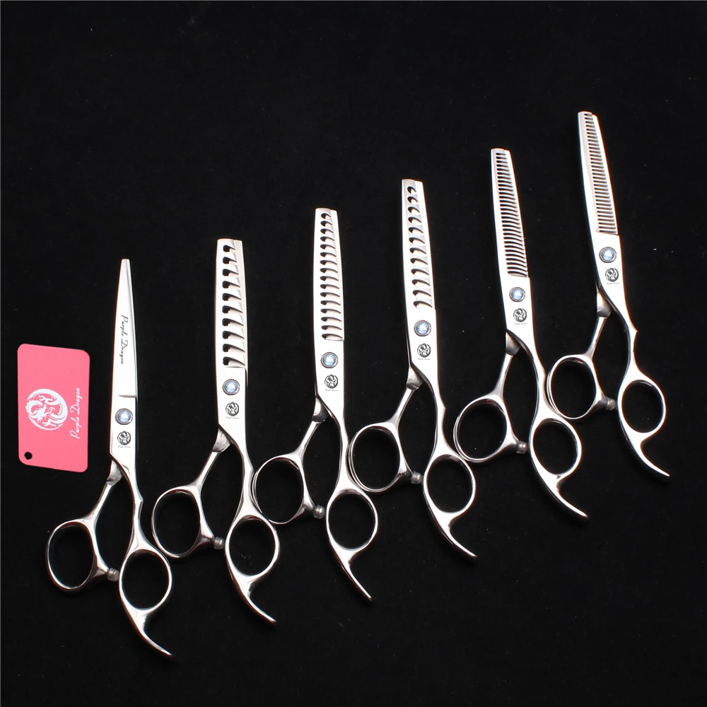 

Z2000 6" 17cm JP 440C Purple Dragon Titanium Cutting Scissors Thinning Scissors Professional Hairdressing Scissors Hair Scissors