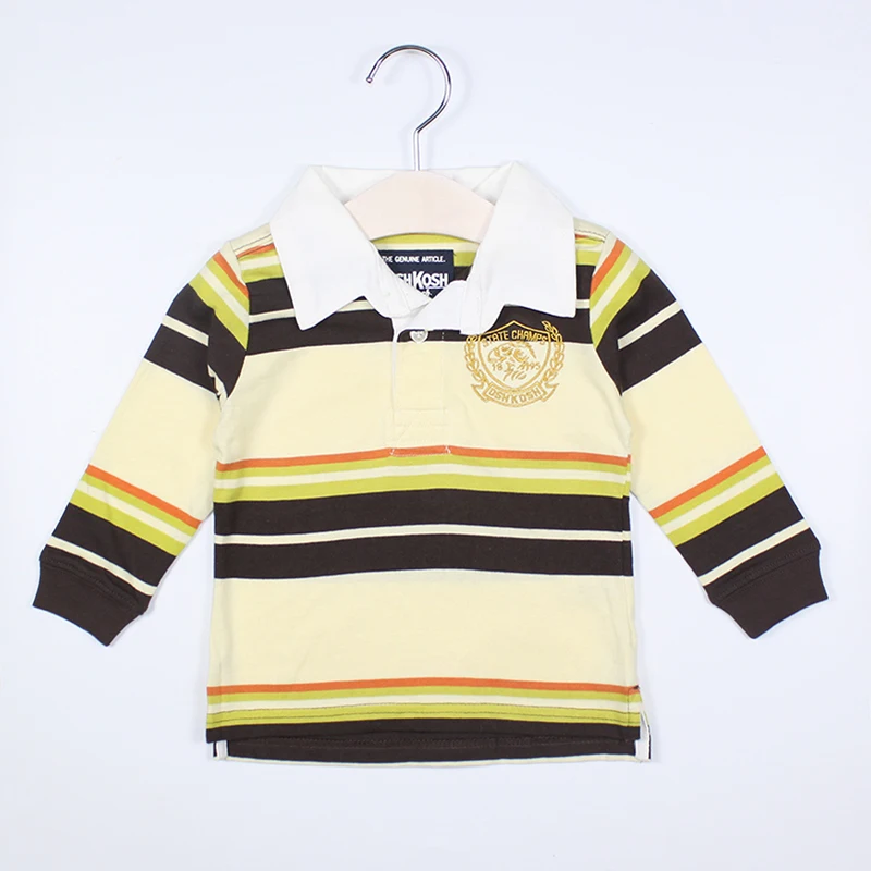 New Autumn 1 7Y Baby Polo Shirts Children Boys Striped Shirts Kids