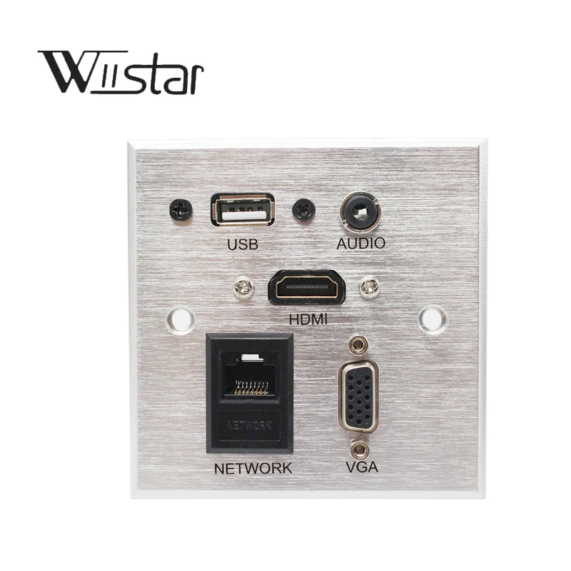 Wall Socket \ HD HDMI \ VGA USB NETWORK RJ45 Audio Video Information Outlet Panel /Multimedia Home Hotel Rooms KTV Wall Socket Wall Socket \ HD HDMI \ VGA USB NETWORK RJ45 Audio Video Information Outlet Panel /Multimedia Home Hotel Rooms KTV Wall Socket