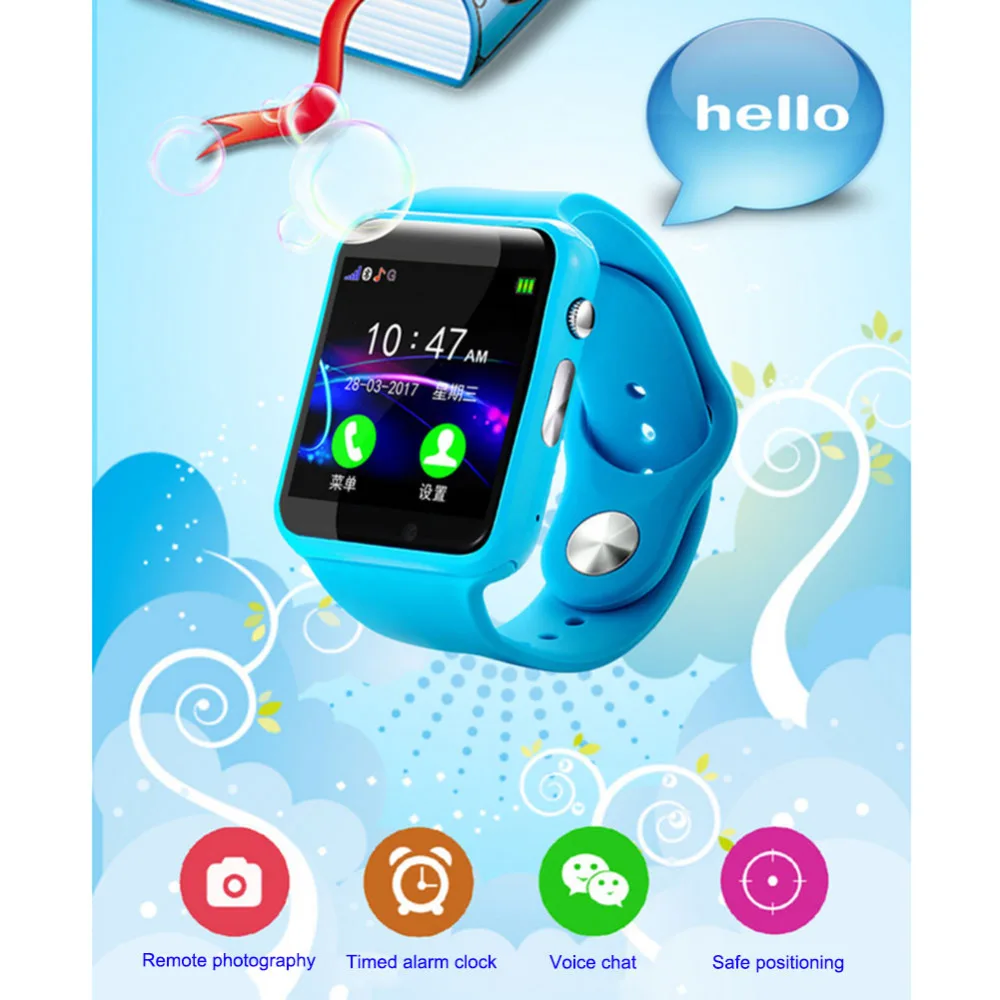  Kinder Anti Verloren Kind GPS Tracker SOS Überwachung Positionierung Anruf Kamera Telefon smart Kin