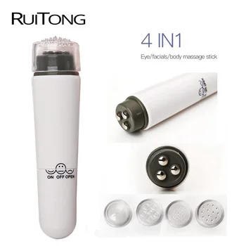 

Hot Mini 4In1 Electric Massage Pen Eye Anti Wrinkle Massager Head Facials Great Vibration Thin Face Massage Stick Wholesale