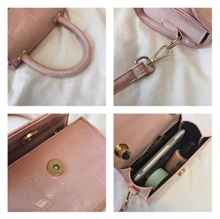  Crocodile Pattern Crossbody Bags For Women 2020 Small Chain Handbag small bag PU Leather Hand Bag L - 33004426425