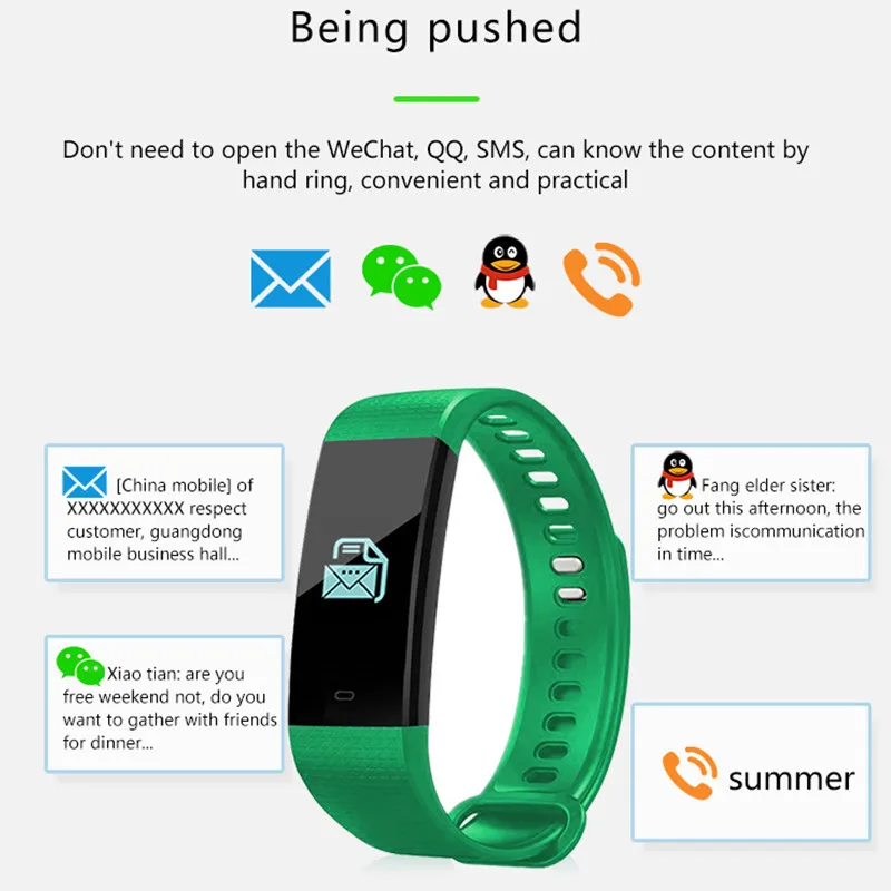 2019 Новый Y5 Smart Сердечного ритма трекер Фитнес Smartband Водонепроницаемый Смарт