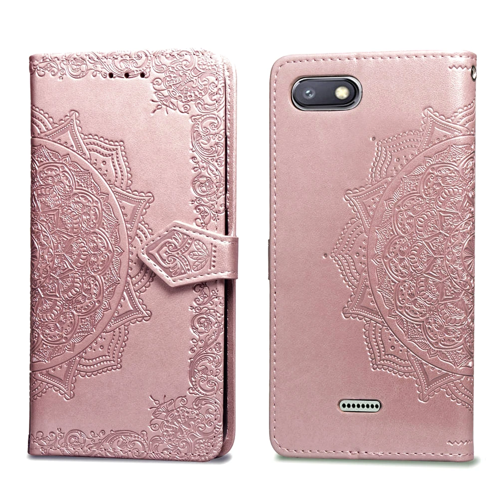 

3D Datura Flower Leather Wallet Phone Case For Xiaomi Redmi 6A Case Flip Cover For Redmi 6A TPU Fundas coque capa