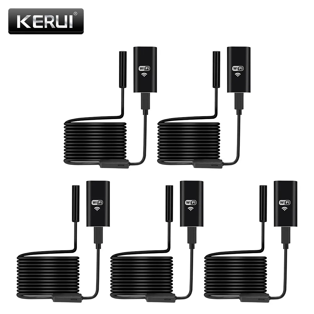 Оптовая продажа KERUI эндоскоп Водонепроницаемая камера Wifi USB эндоскопа мягкая проволока 8 мм бороскоп камера для Android ПК IOS эндоскопа