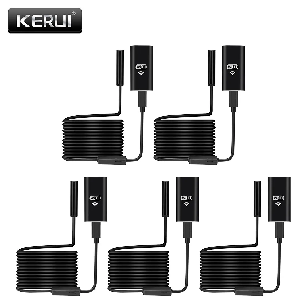 

Wholesale KERUI Endoscope Camera Waterproof Wifi Endoscope USB Soft Wire 8mm Borescope Camera For Android PC IOS Endoscope