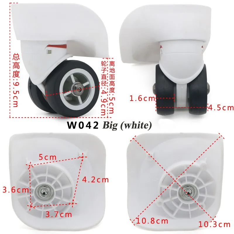 Guguluza Замена Чемодан Колеса Чемодан красочные ремонт сумка Запчасти вращающиеся колеса W042