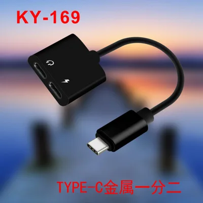 

Type-C to Jack 3.5 Cable Splitter Charger Adapter For Huawei P20 Pro For Xiaomi Mi 6 8 Note3 Type C 3.5mm AUX Earphone Converter