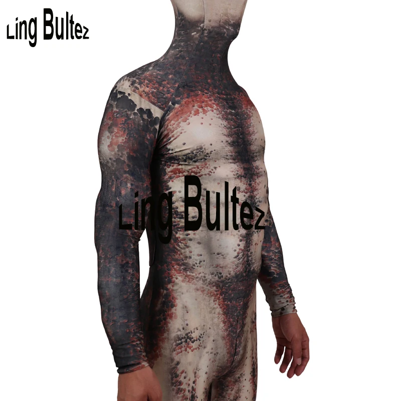 Ling Bultez высокое качество Хищник Косплей Костюм с 3D принтом Хищник Базовый костюм