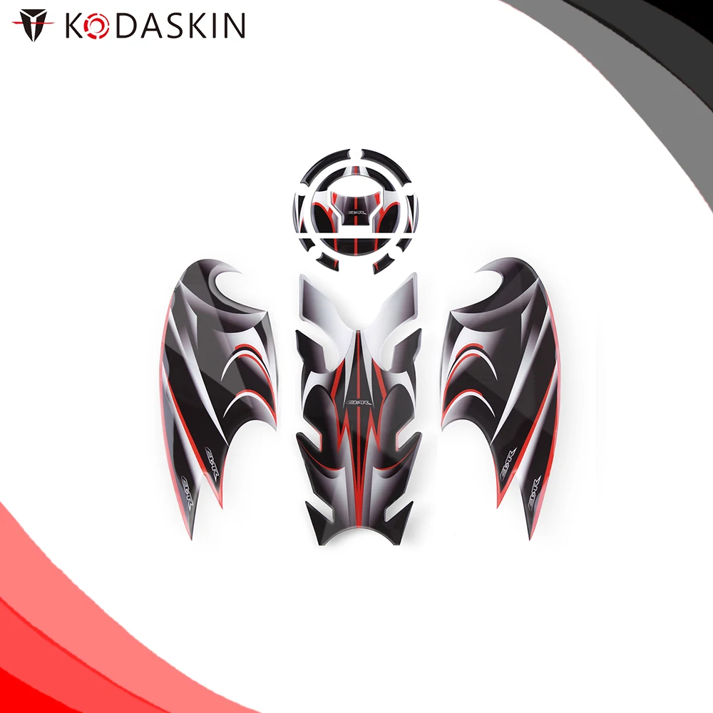 

KODASKIN Fuel Tank Cap Fishbone Sticker Fuel Red and Black Tank Protector for HONDA CBR1000RR 2014-2019