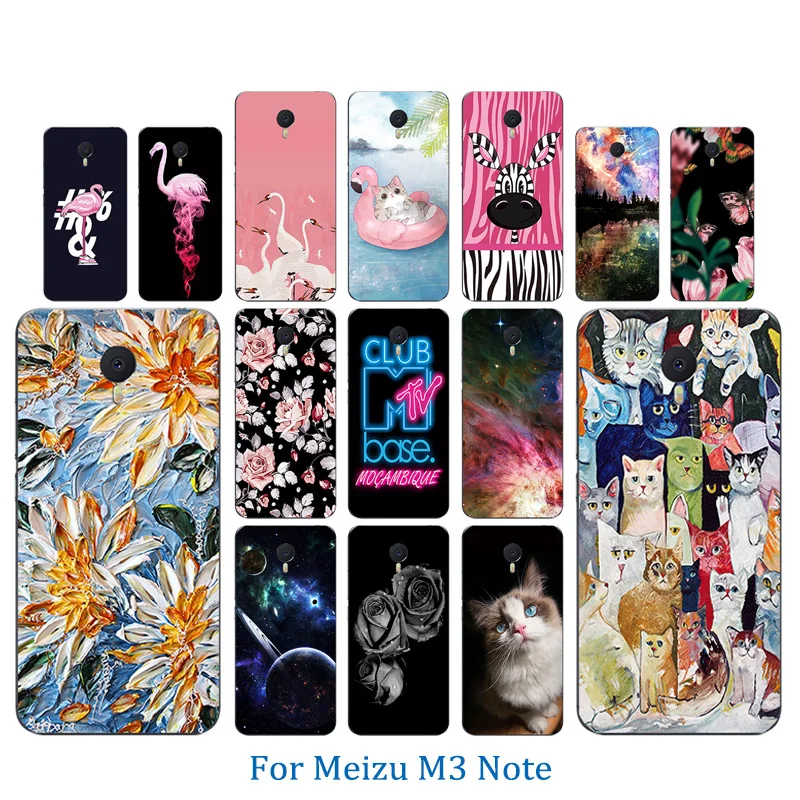 High Quality for Meizu M3 Note Phone Cases Soft Horse Pattern Blue Charm 3 Slim Silicon Anti Knock Full Protector Shell |