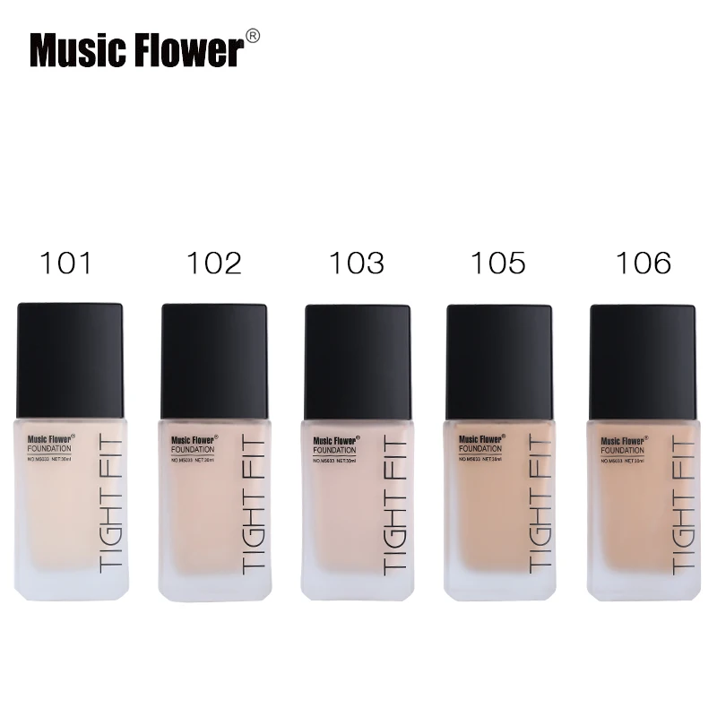 

Music Flower Brand Facial Base Tight Fit Makeup Face Foundation Oil-control Brighten Cheek Concealer Pores Natural Moisturizer