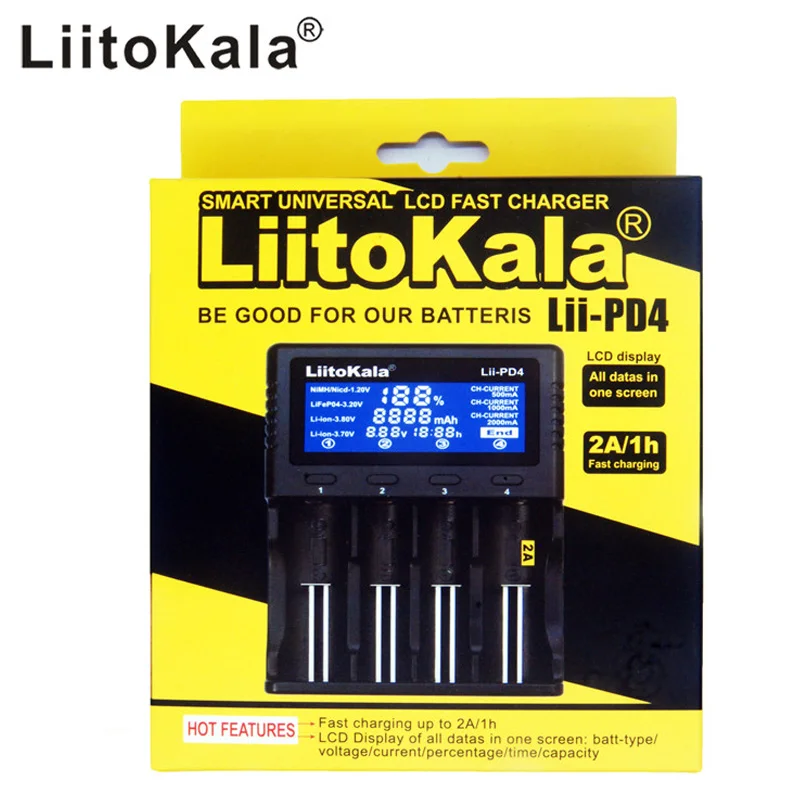 LiitoKala оригинальное зарядное устройство для 18650 26650 21700 18350 AA AAA 3,7 V/3,2 V/1,2 V/1,5 V/V литиевая NiMH батарея зарядное устройство Прямая поставка