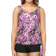 Танкини, женский купальник из двух частей с шортами, большой размер, купальный костюм для женщин, купальный костюм, Maillot De Femme