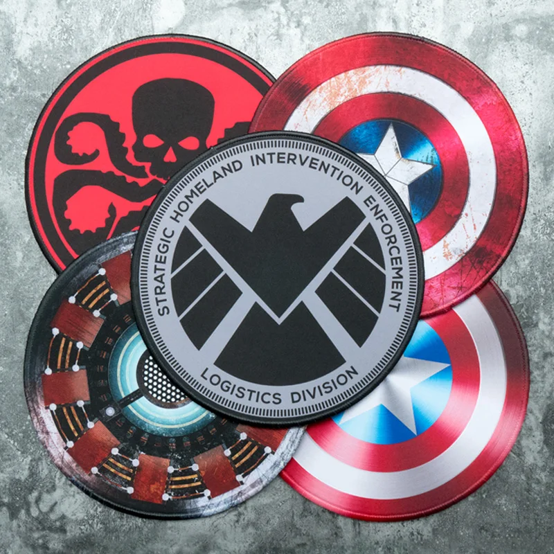 

30cm Avengers Waterproof Circle Round Lockrand Gaming Working Personalized Mouse Mice Pad Mat