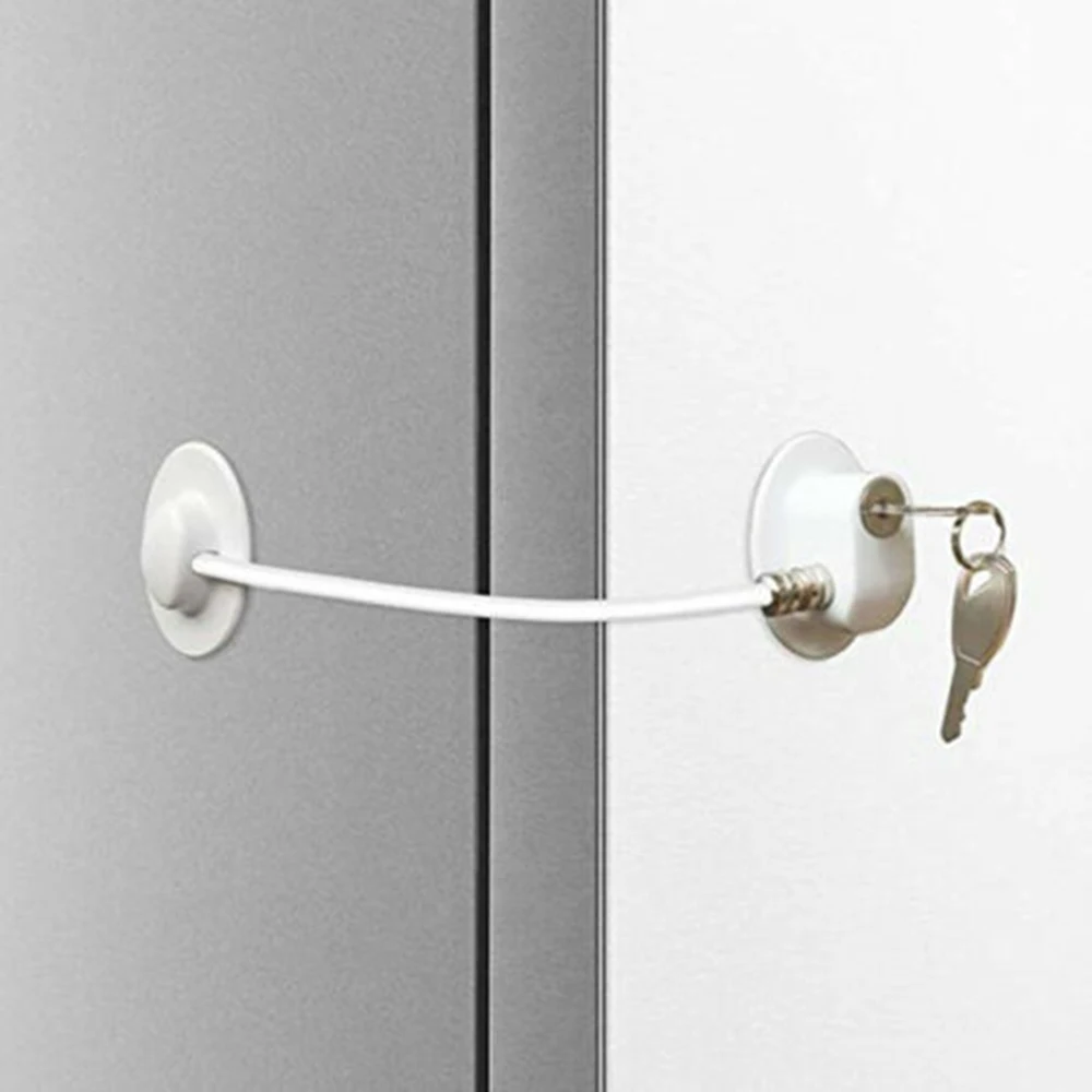 

Refrigerator Door Lock Safety Baby Locks Plastic Security Blocker Padlock Children's safety shifting door lock 2019 New design