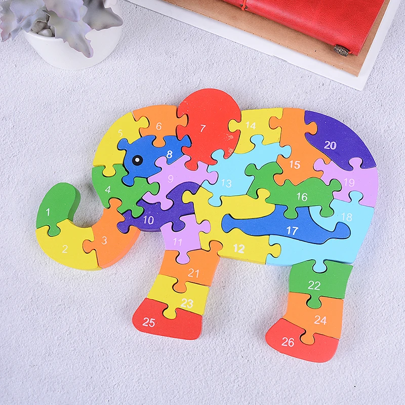 Wooden Early Education Baby Learning ABC Alphabet Number Cognitive
