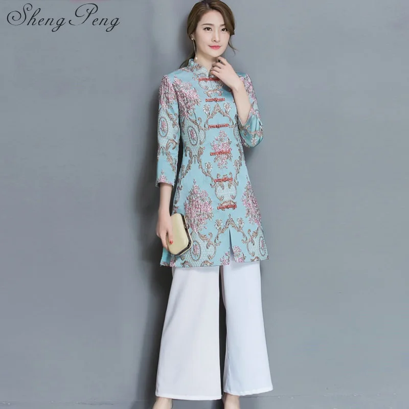 Новинка! кружевное китайское женское платье-Ципао с длинным рукавом, платье Ципао с цветочным рисунком для девушек, Восточный стиль CC032