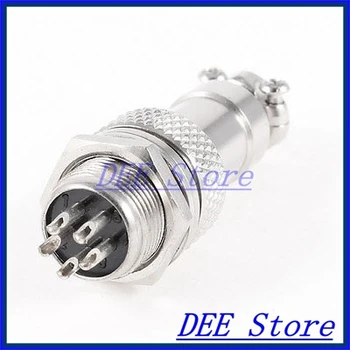 

Metal GX12-5 5Pin Male 12mm Screw Type Cable Panel Connector Aviation Plug