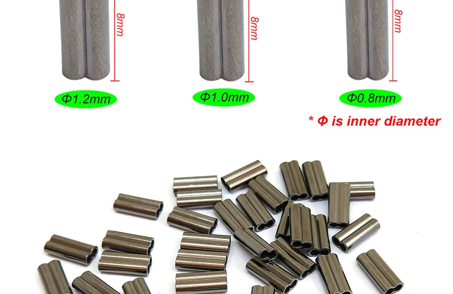 Tubo de Cobre Conector de Linha de Pesca do Robalo Equipamento de Pesca Infof Peças Lote Pesca Frisos Fio Duplo Oval Carpa 1000 - 4 duplo oval tubo de cobre conector de