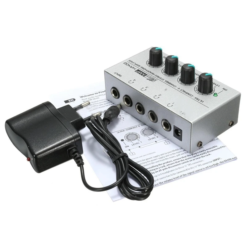 HA400 4 Channel Ultra compact Headphone o Stereo Amp Microamp Amplifier