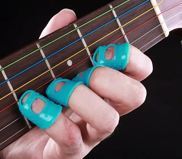 10pcs pack Guitar Fingertip Protectors Silicone Finger Guards