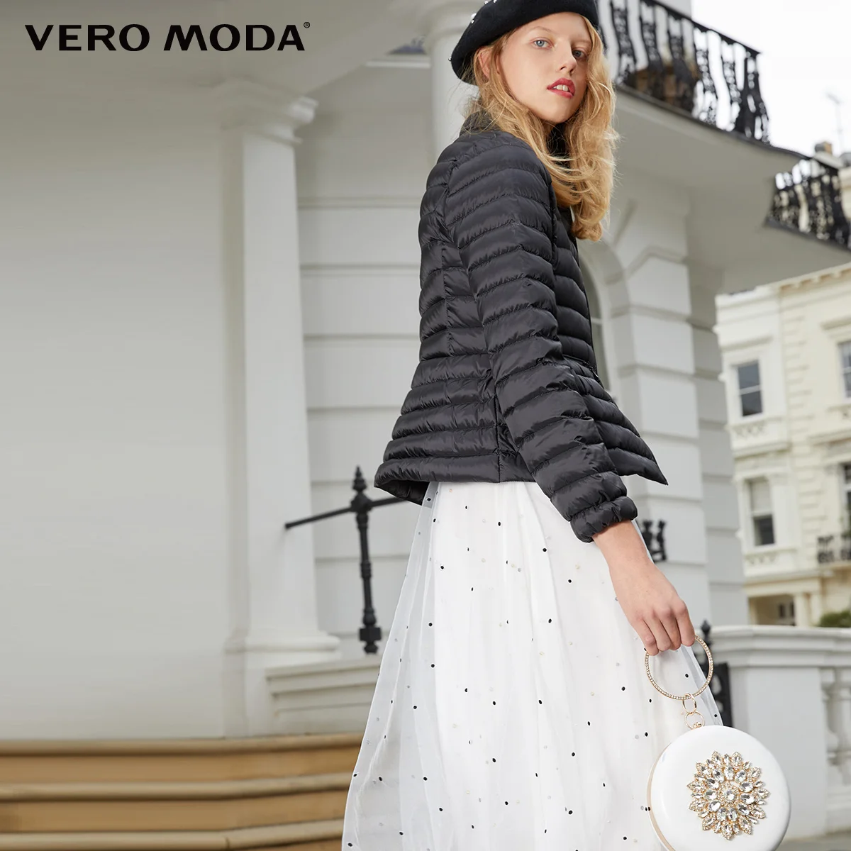 Vero Moda новая пуховик женский парка женскаязимняя куртка для женщин Талия короткий складной портативный короткий пуховик для женщин | 318423527