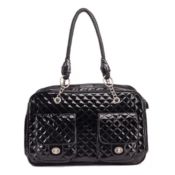

Luxury Pet cat small dog Travel pu leather Carrier bag outdoor foldable portable puppy dog Chihuahua carrying tote bag handbag