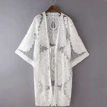 2016 font b Pareo b font Beach Cover Up Floral Embroidery Bikini Cover Up Swimwear Women
