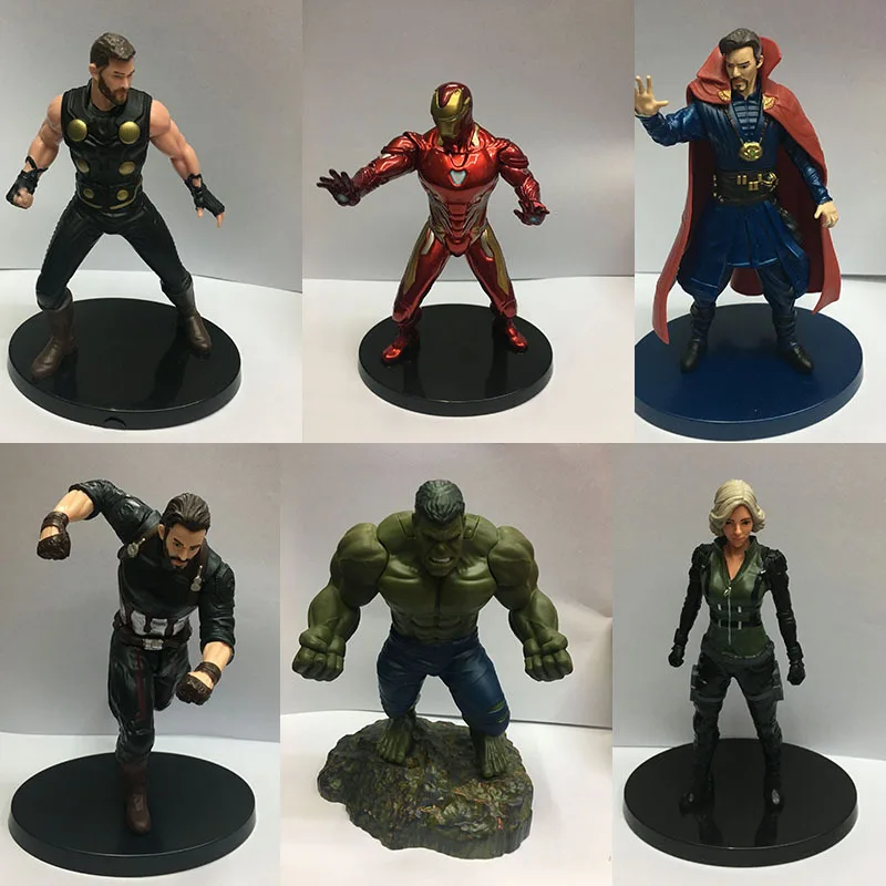 

Marvels Avengers 3 Super Hero Doctor Strange Thor Hulk Iron Man Captain America Black Widow Model Toys