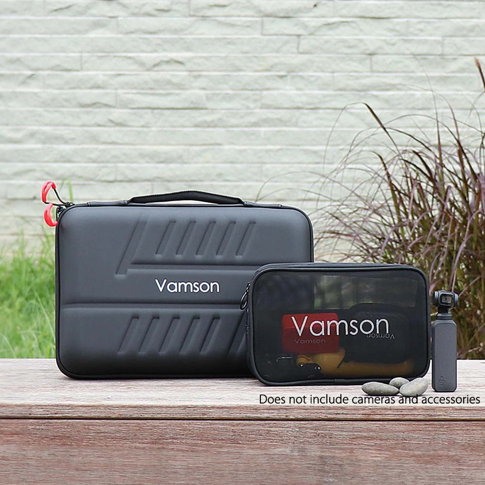 Vamson большой водонепроницаемый чехол из ПУ для Gopro Hero 8/7/6/5 DJI OSMO Action Xiaomi YI Жесткий