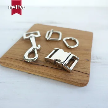 

20sets/lot (metal buckle+adjust buckle+D ring+metal dog clasp/set) wholesale accessory 20mm high quality plated metal qz-003