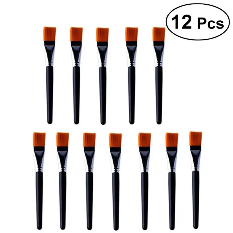 12pcs Soft Face Mask Brush Mask Handle Facial Mud Mask Applicator Brush
