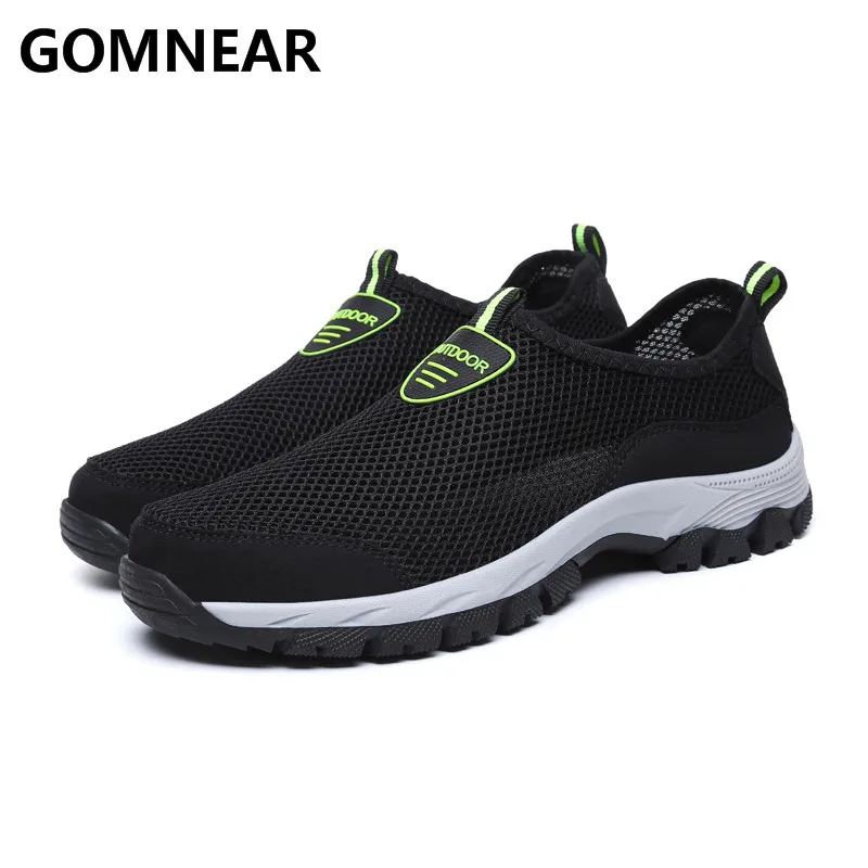 

GOMNEAR Sneakers For Man Outdoor Male Hiking Shoes Antiskid Black Trekking Wading Big Size Boots Men Climbing Walking Boots