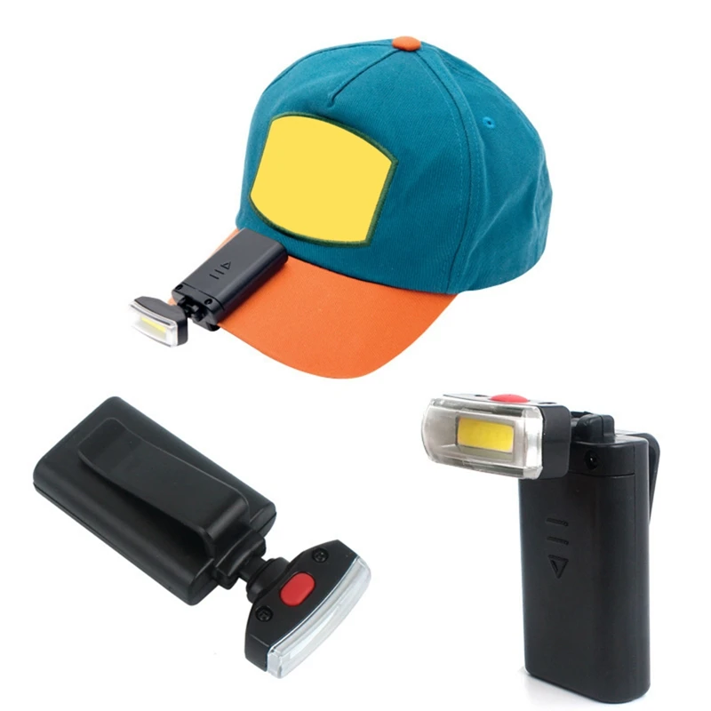 

Lamp Headlight LED Hat Clip 90-degree Foldable Battery Operated Cap Lighting Climbing Camping Tool Outdoor