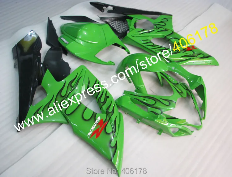 Для gsxr1000 GSXR 1000 обтекатель K5 05 06 2005 2006 GSX-R1000 K5 зеленый gsxr обтекатель комплект(литье под давлением