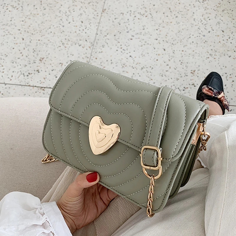 

Famous Designer Brand Fashion Love Sewing Thread Oblique Span Bag 2019 New Fashion Single Shoulder Lingge Chain Bag Hand Bag