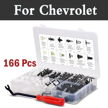 

166x Car Bumper Fasteners Fits With Plastic Storage Case Rivets For Chevrolet Ss Suburban Tahoe Tracker Traverse Viva Volt