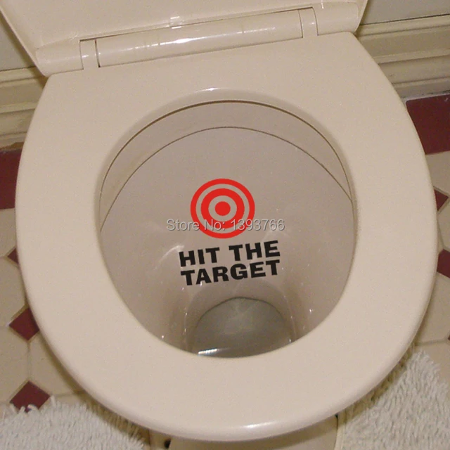 hit the target waterproof funny toilet sticker Bathroom wall