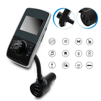 

Wireless Bluetooth Car Kit Mp3 Player Handsfree FM Transmitter 12V 3.1A USB Charger LCD Display Car FM Modulator Universal