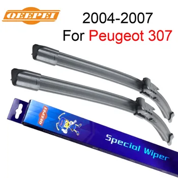 

QEEPEI Wiper Blades For Peugeot 307 2004-2007 28''+26''R Wipers Car Accessories Auto Rubber Windscreen Windshield CPB115-3
