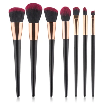 

Hotting 7pcs Black&Red Makeup Brush Set Foundation Blending Power Eyeshadow Contour Concealer Blush Cosmetic Beauty Make Up