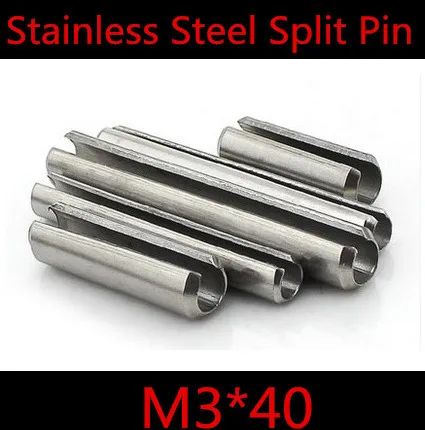 

100pcs/lot M3*40 3 x 40mm Stainless Steel Elastic Split Pin, 3mm Spring Cotters
