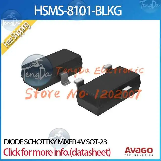 Free Shipping 5PCS/lot HSMS 8101 BLKG DIODE SCHOTTKY MIXER 4V SOT 23 8101 HSMS HSMS 8101free