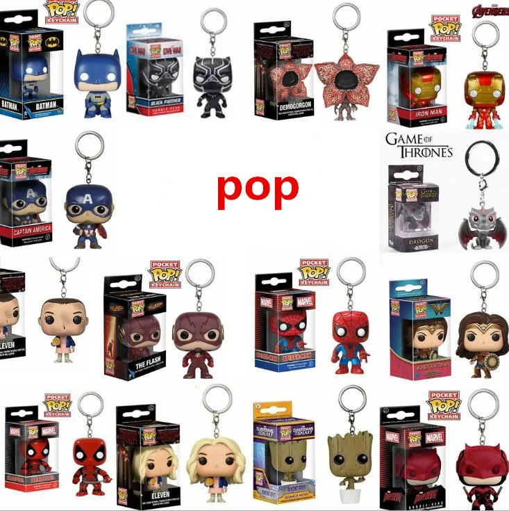 

POP Marveler Avengers & Stranger Things Batman flash Grootted Wonder Woman dragon Action Figures Toys for children with box