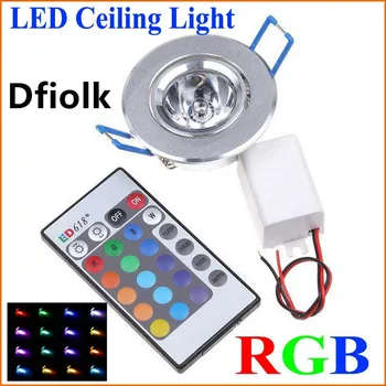 

6pcs LED Light Bulbs Lamp 3W RGB 16 Colors Spot Light AC85-265V + IR Remote Control RGB LED Ceiling Downlight