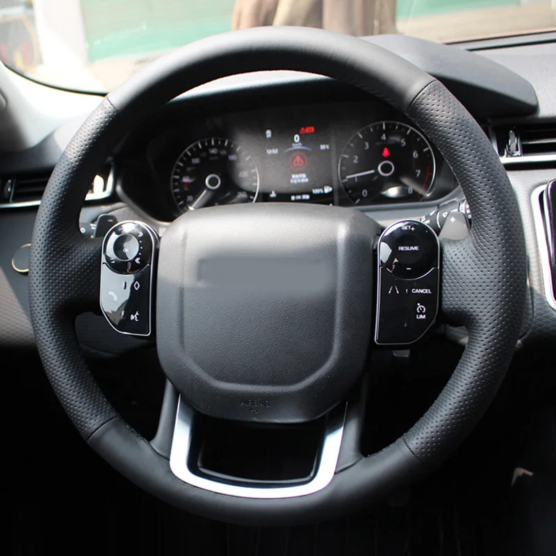 

High Quality Cowhide Top Layer Leather handmade Sewing Steering wheel covers For Land Rover Range Rover Velar Range Rover Sport