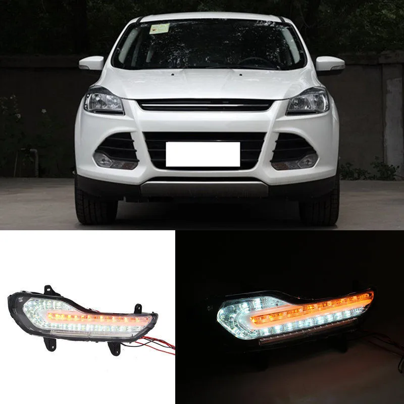 12V Car DRL Kit For Ford KUGA Escape 2013 2014 LED Daytime Running
