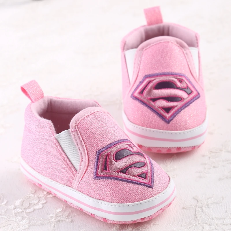 New Arrival boy high top shoes pink Superman fashion Baby Toddler shoes soft sole baby Walkers