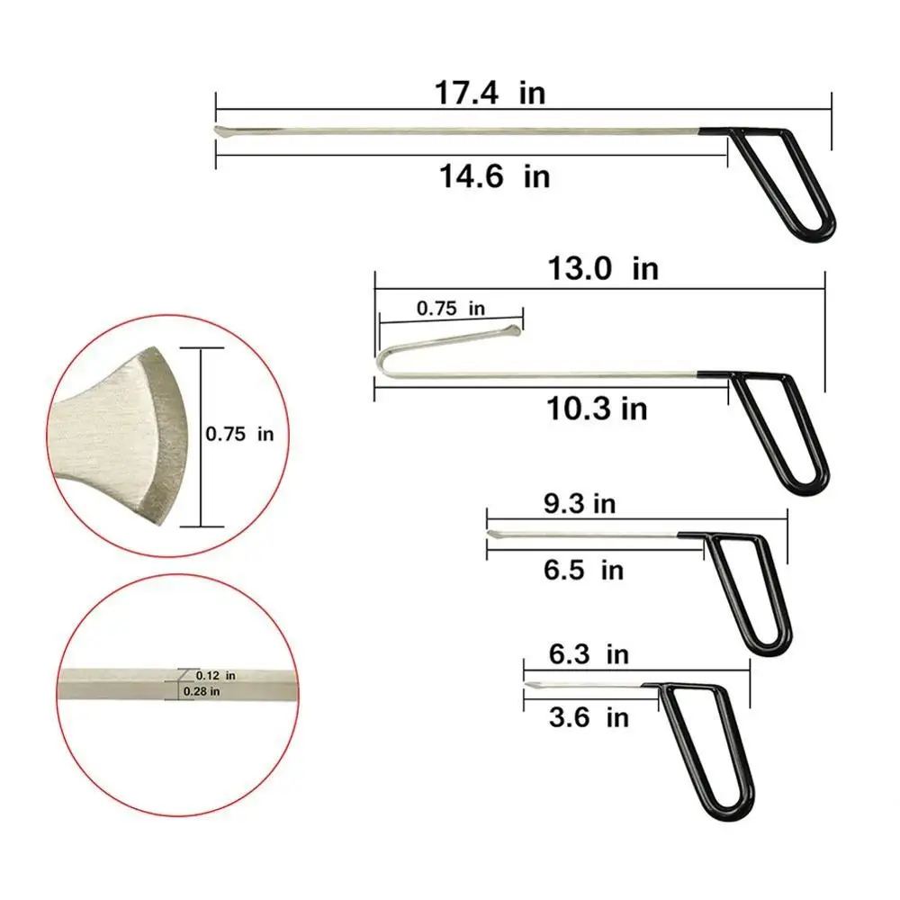 PDR крюк инструменты Толкатель черный автомобиль лом насос Клин безболезненный вмятин ремонтные инструменты PDR наборы Ding град Съемник Набор
